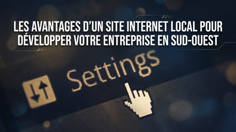 Image de couverture stylisée avec titre pour l’article Les avantages d’un site internet local pour développer votre entrepri…