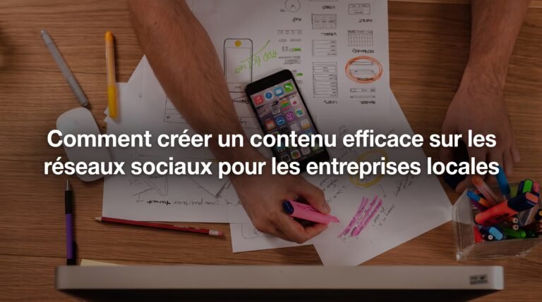 Image de couverture stylisée avec titre pour l’article Comment créer un contenu efficace sur les réseaux sociaux pour les en…