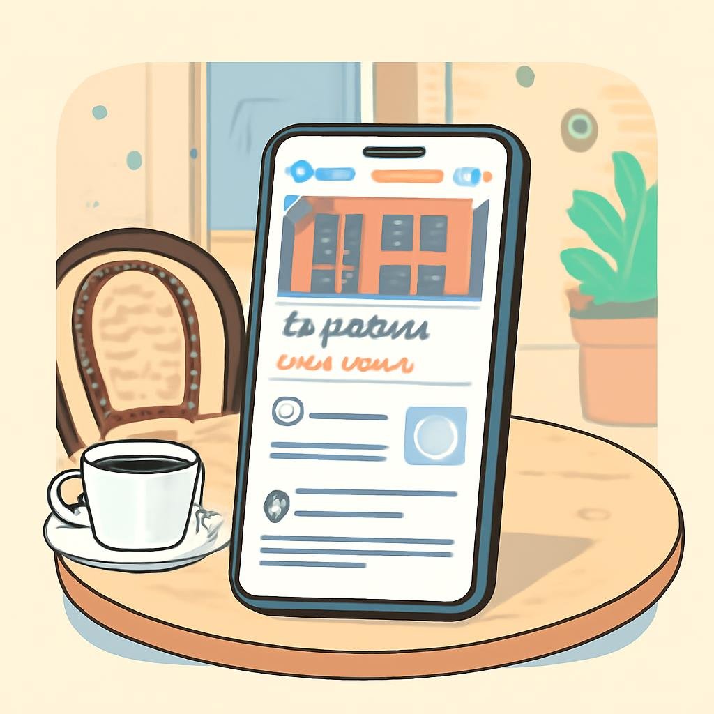 Fiche Google Business Profile d’un restaurant sur smartphone