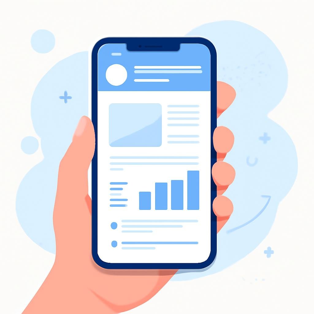 Interface d’application mobile métier sur smartphone