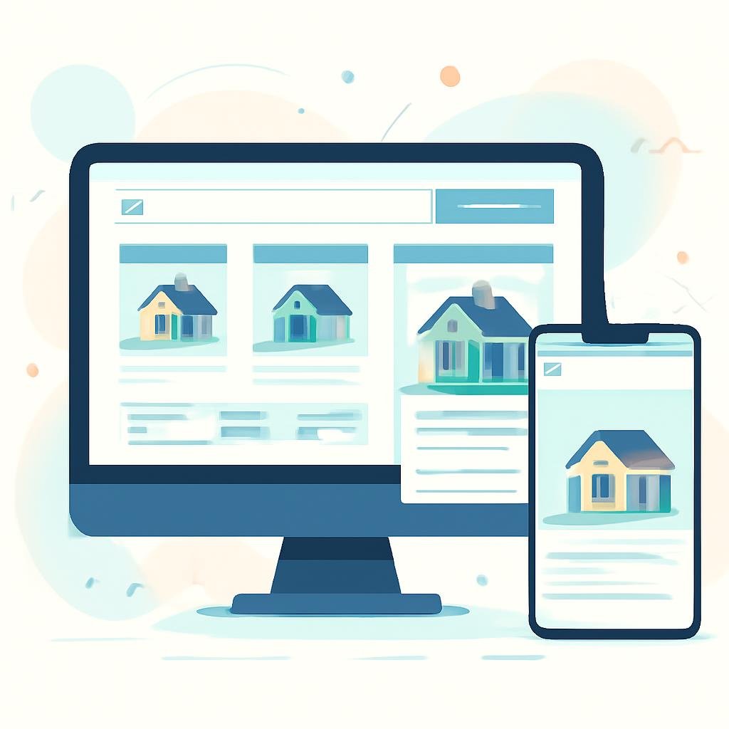 Maquette d’un site immobilier optimisé pour la recherche de biens