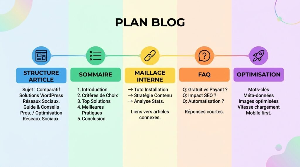 Infographie méthode avec texte sur optimisation réseaux sociaux