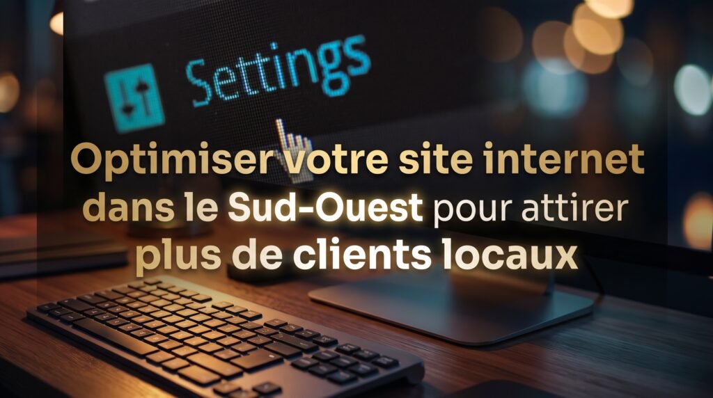 Image de couverture stylisée avec titre pour l’article Optimiser votre site internet dans le Sud-Ouest pour attirer plus de…
