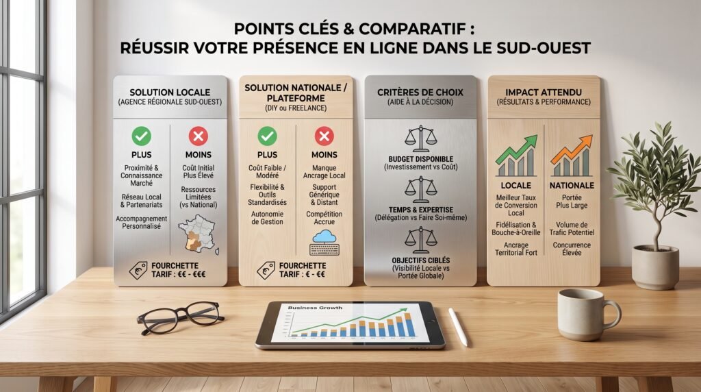 Schéma comparatif réaliste avec texte sur présence ligne