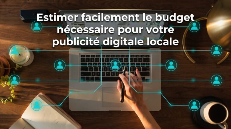Image de couverture stylisée avec titre pour l’article Estimer facilement le budget nécessaire pour votre publicité digitale…
