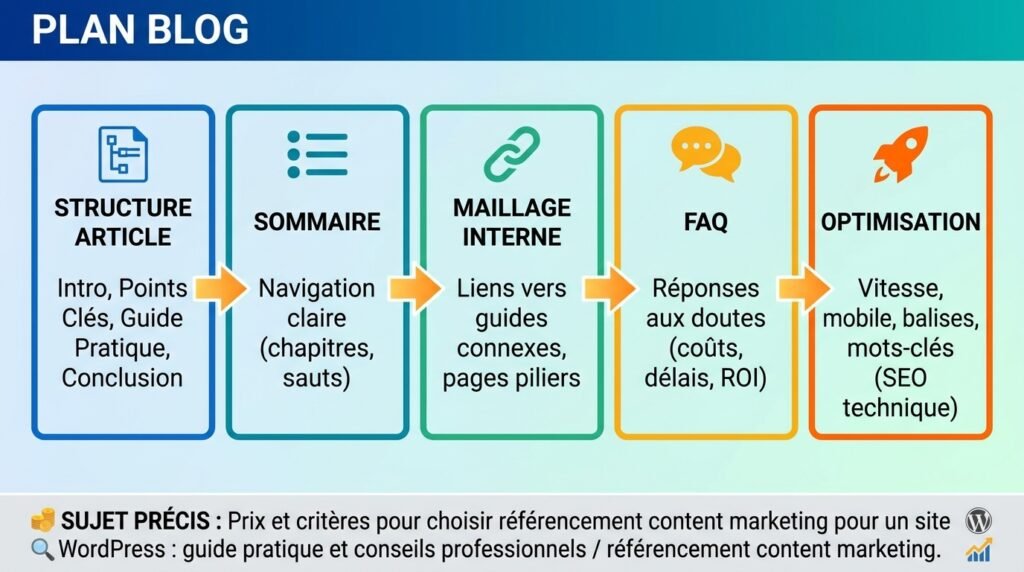 Infographie méthode avec texte sur référencement content marketing