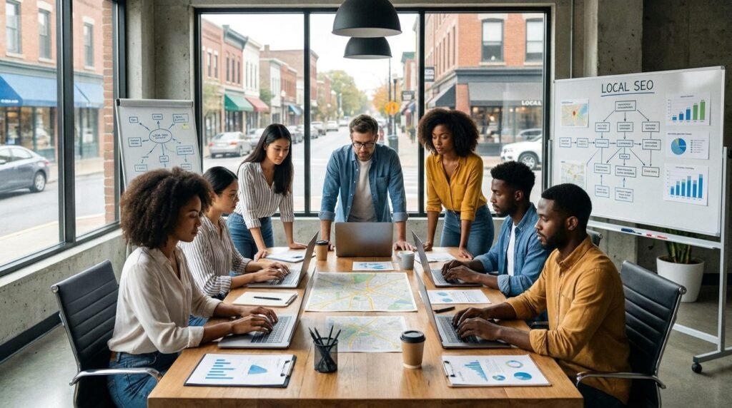 Illustration pour SEO local entreprise locale