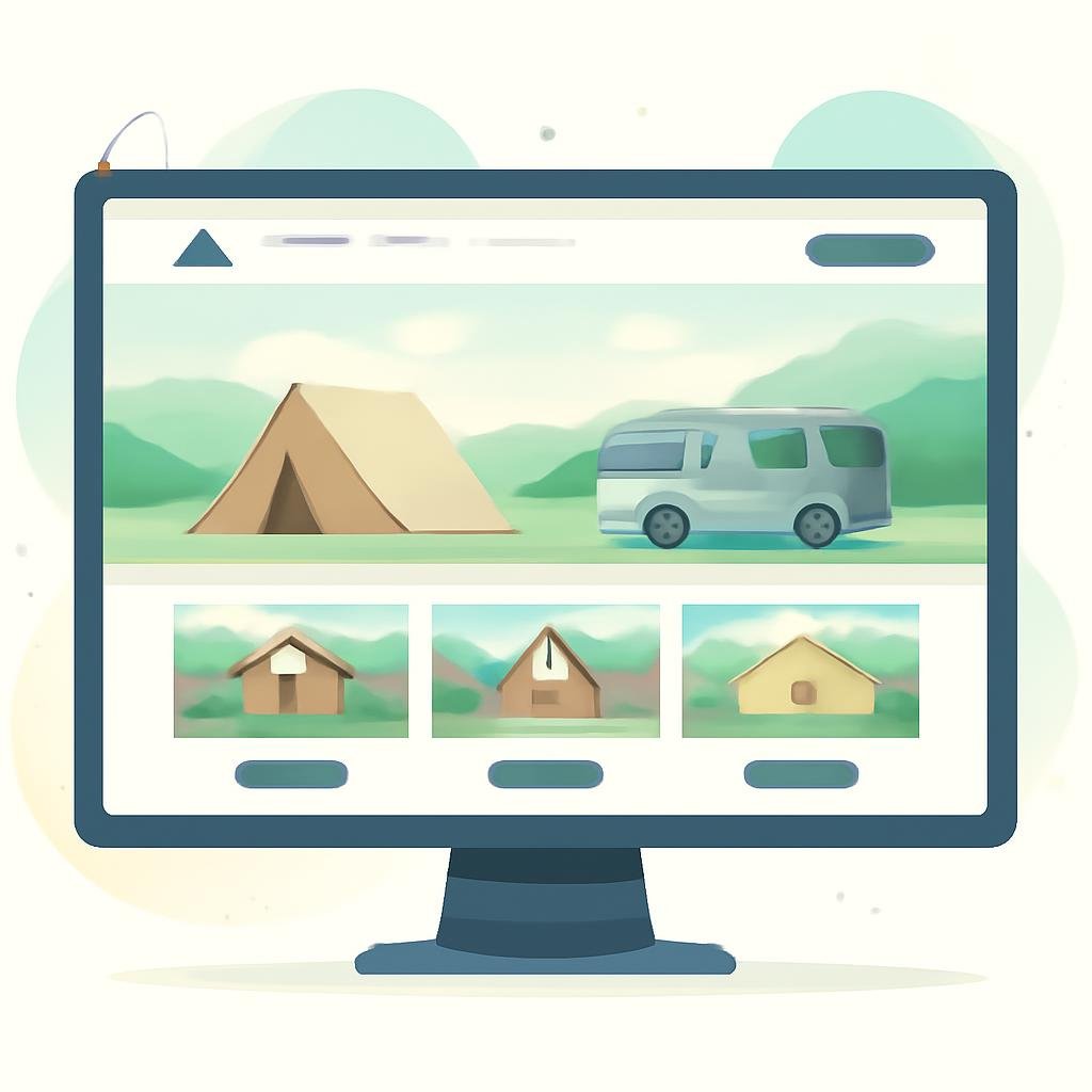 Site camping optimisé pour la réservation directe