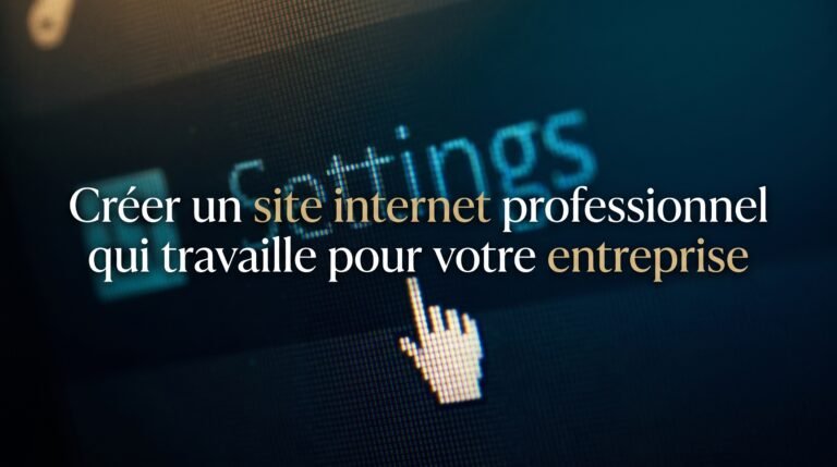 Image de couverture stylisée avec titre pour l’article Créer un site internet professionnel qui travaille pour votre entrepr…