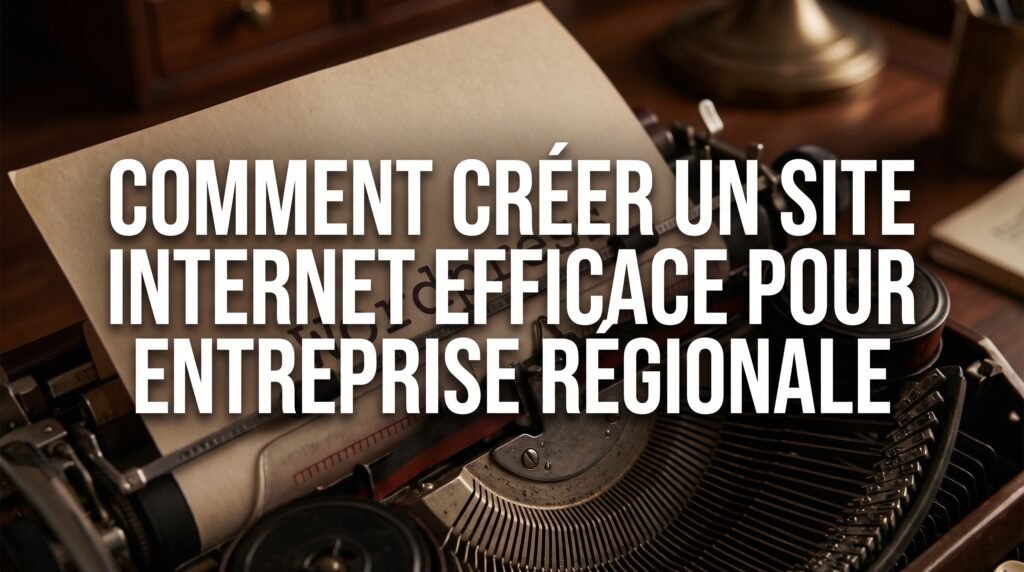Image de couverture stylisée avec titre pour l’article Comment créer un site internet efficace pour votre entreprise régiona…