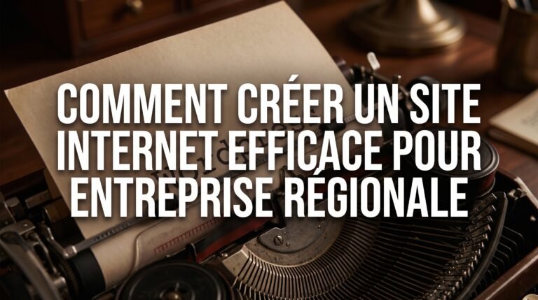 Image de couverture stylisée avec titre pour l’article Comment créer un site internet efficace pour votre entreprise régiona…
