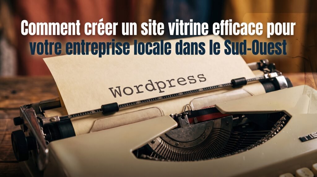 Image de couverture stylisée avec titre pour l’article Comment créer un site vitrine efficace pour votre entreprise locale d…